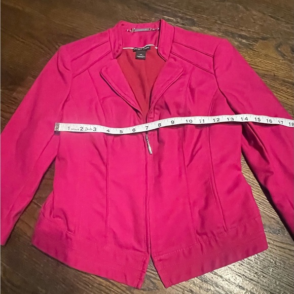 Vibrant Pink elegant Women's Blazer size 2 /p 56% cotton - Picture 9 of 15